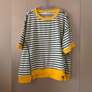 Women’s Poetsky Oversized Green And Yellow Shirt